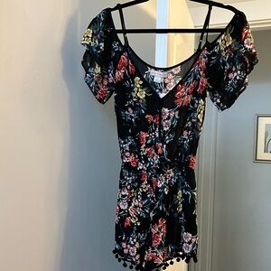 Band of Gypsies Black Floral Top